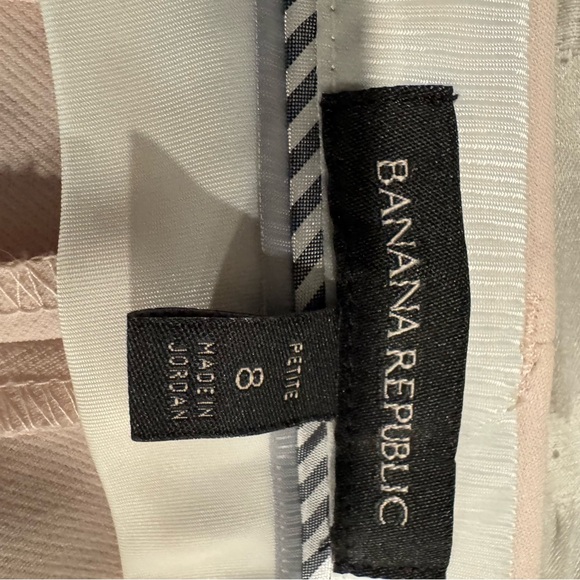 Banana Republic Pale Pink Logan Trousers Size 8 Petite - Picture 5 of 8